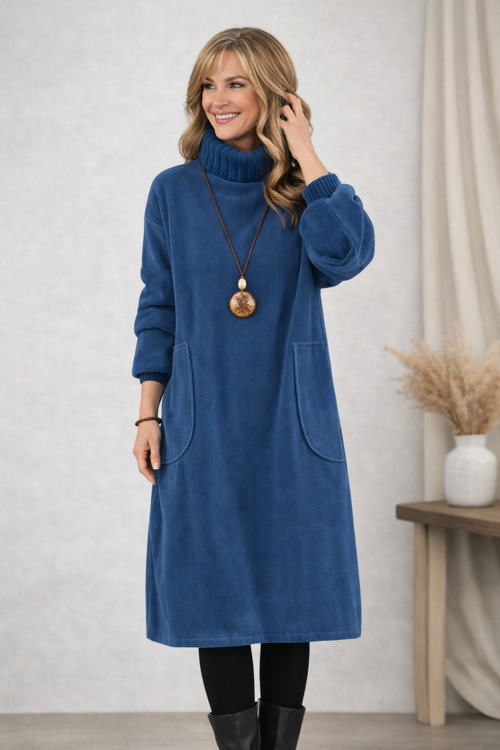 Nancy | Turtleneck Midi Dress