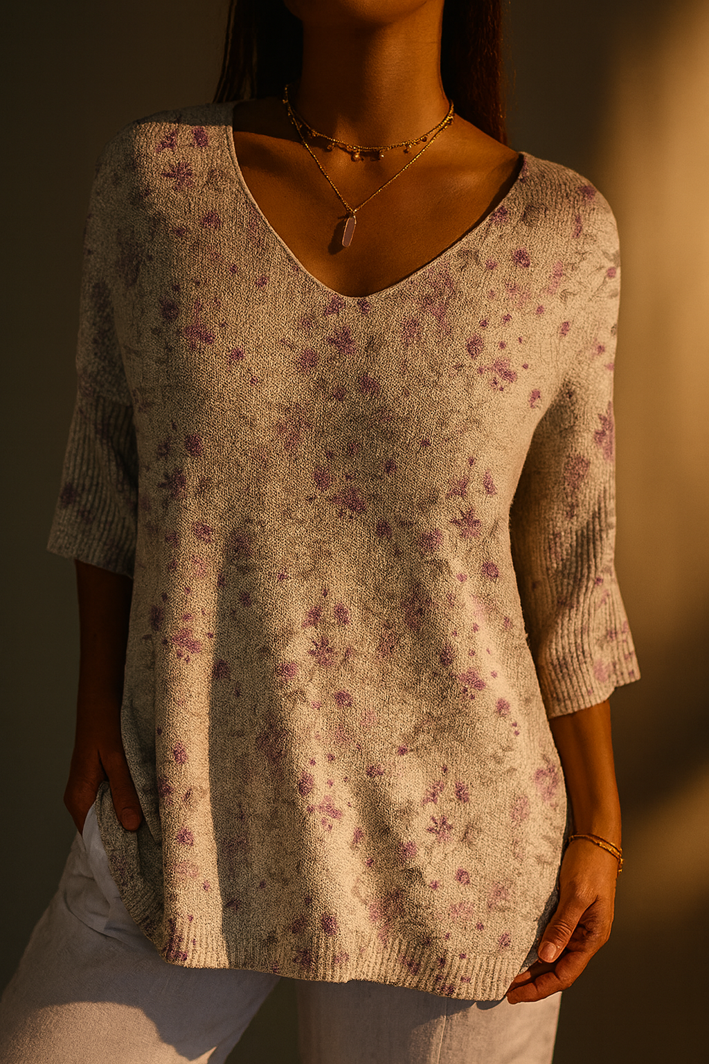Ella | Floral Knit Top