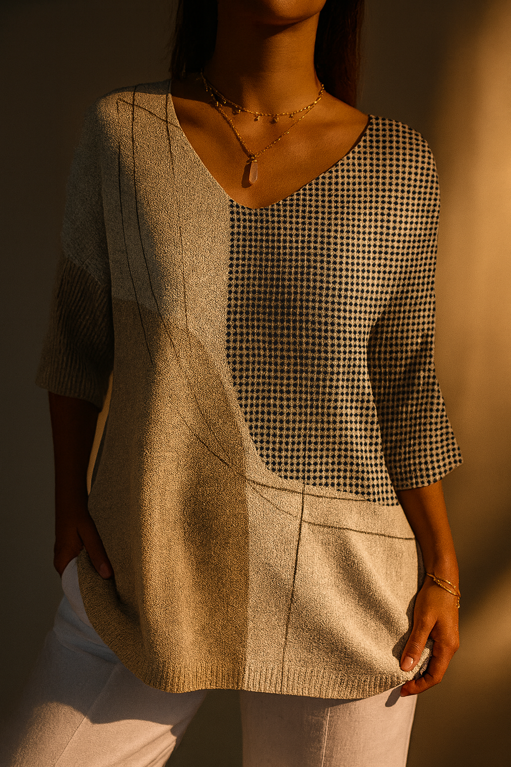 Abigail | Print Geometric Jumper