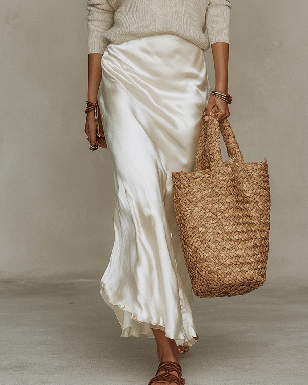Isadora | Satin Midi Dress
