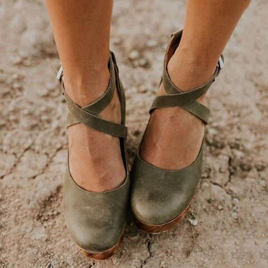 Priscilla | Closed-Toe Wedge Heels