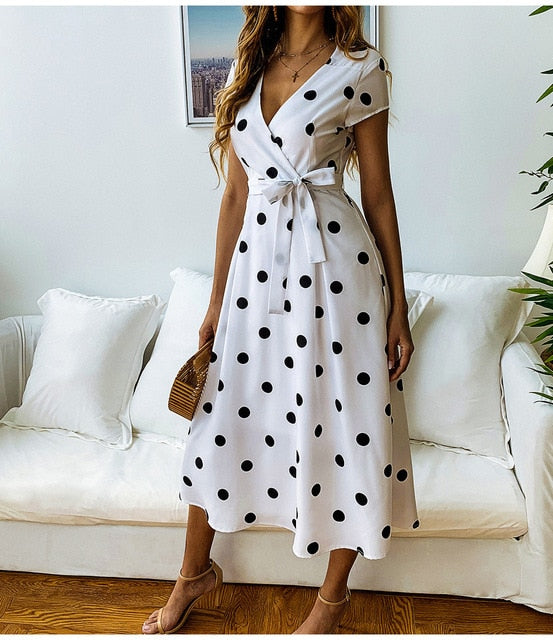 Juna | Polka Dot Midi Dress