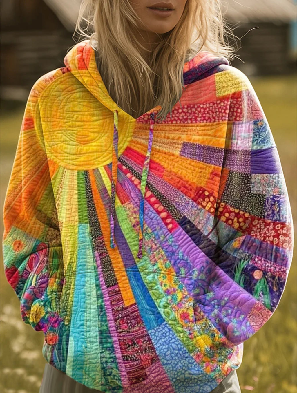 Rosanna | Patchwork Print Hoodie