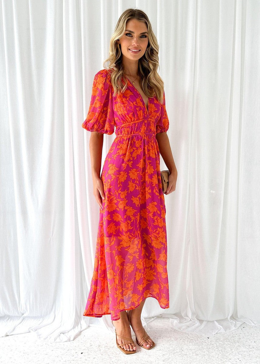 Katy | Floral Midi Dress