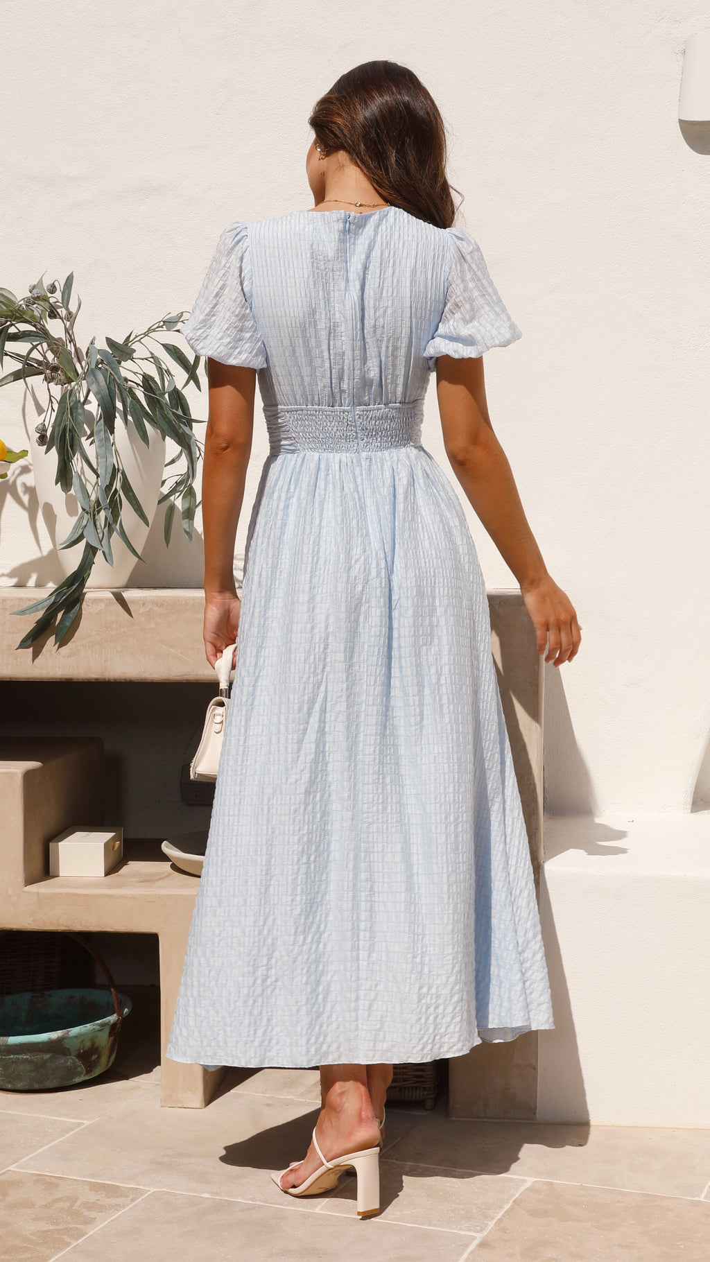 Yara | V-Neck Button Maxi Dress