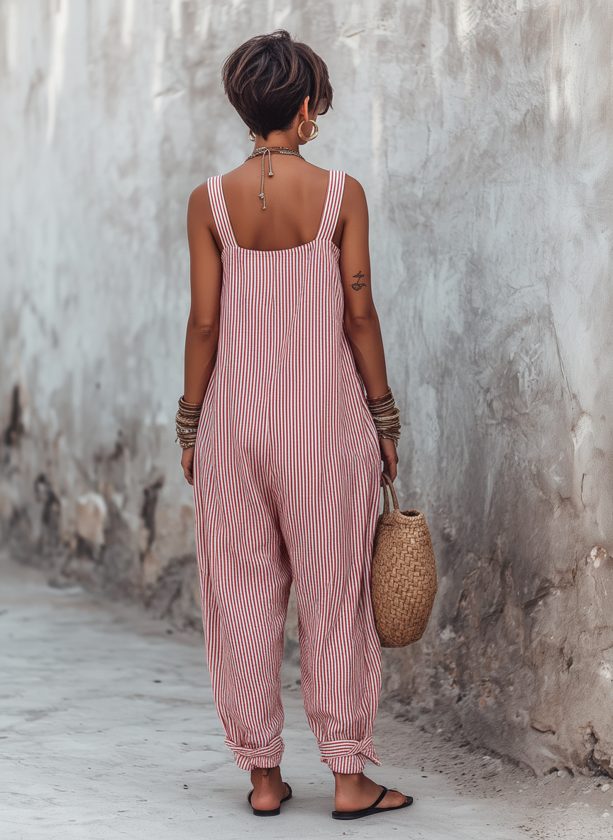 Rosalie | Striped Jumpsuit