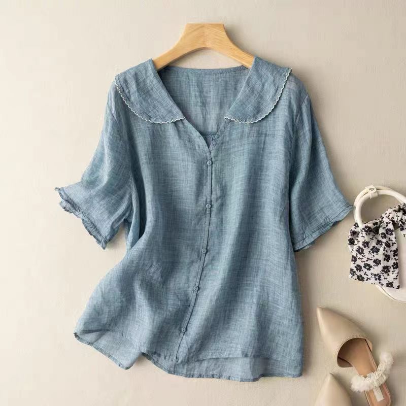 Kristina | Vintage Scalloped Blouse