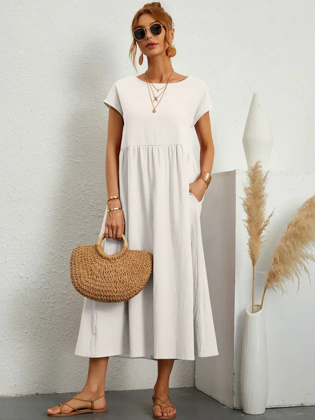 Gabrielle | Flowing Midi Dress
