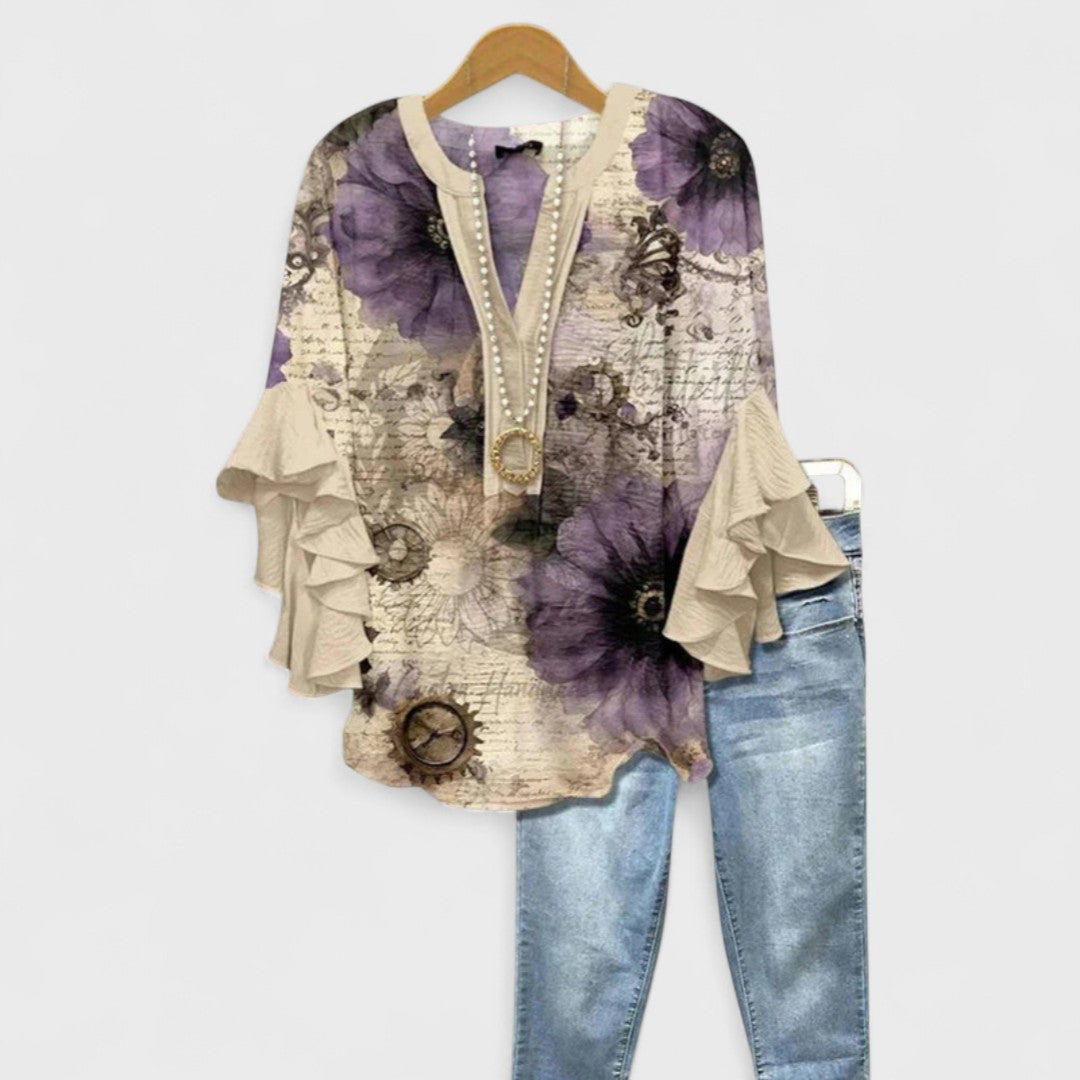 Meredith | Ruffle Sleeve Blouse