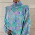 Genevieve | Watercolour Turtleneck Jumper