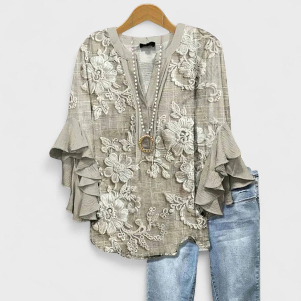 Meredith | Ruffle Sleeve Blouse