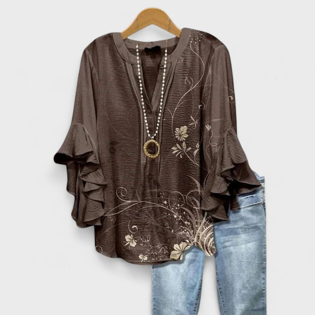 Meredith | Ruffle Sleeve Blouse