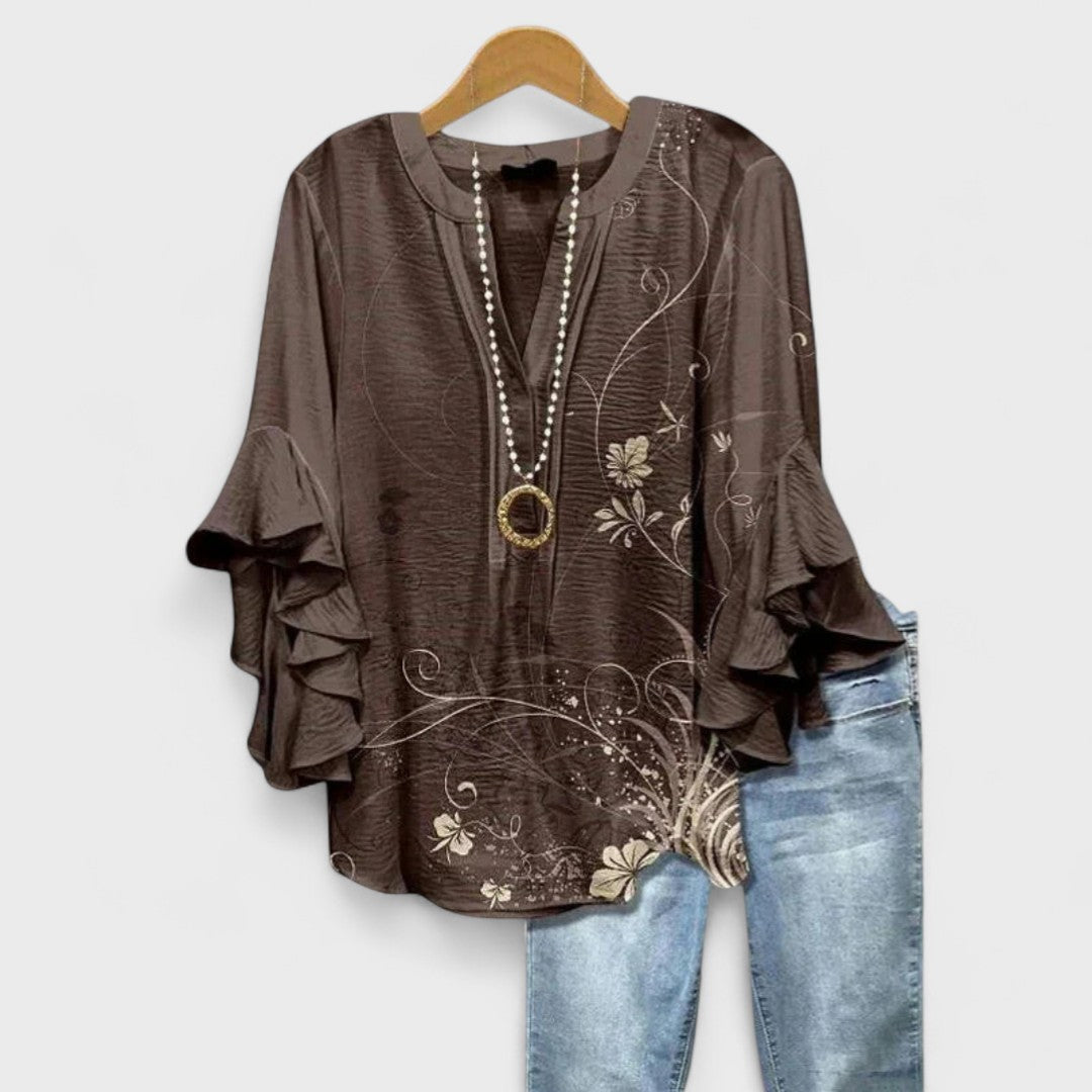 Meredith | Ruffle Sleeve Blouse