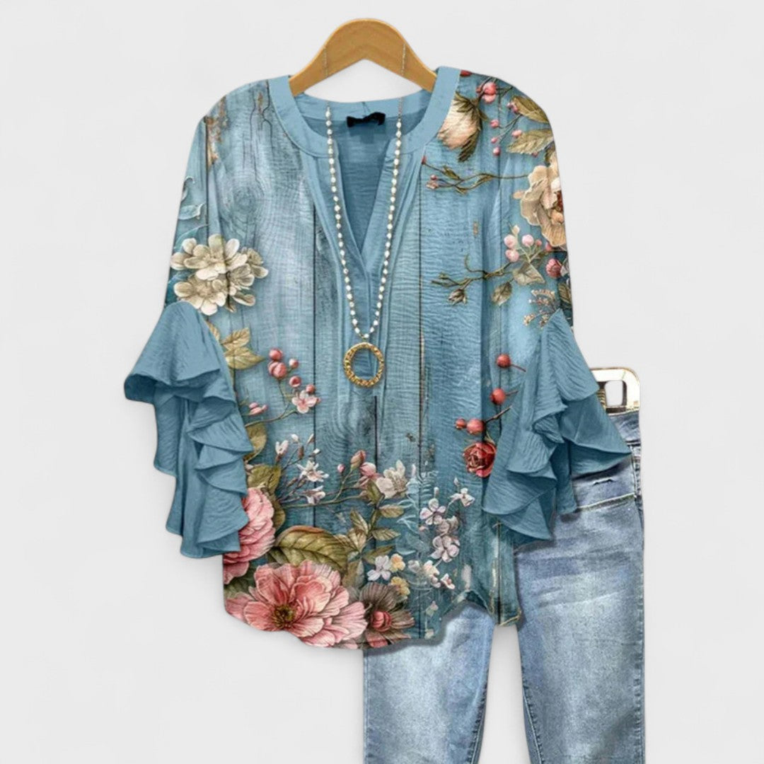 Meredith | Ruffle Sleeve Blouse