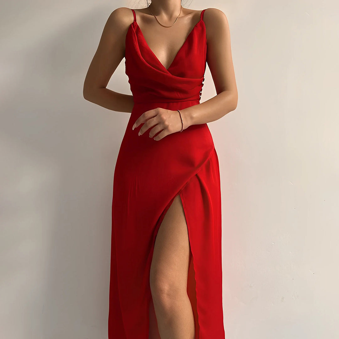 Athena | Classic Slip Dress with Slit