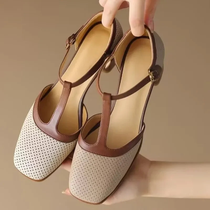 Piper | T-Strap Block Heel Pumps