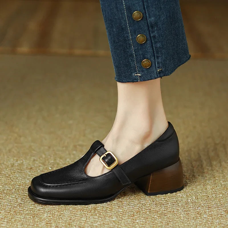 Rosalind | Square-Toe Block Heel Mary Janes