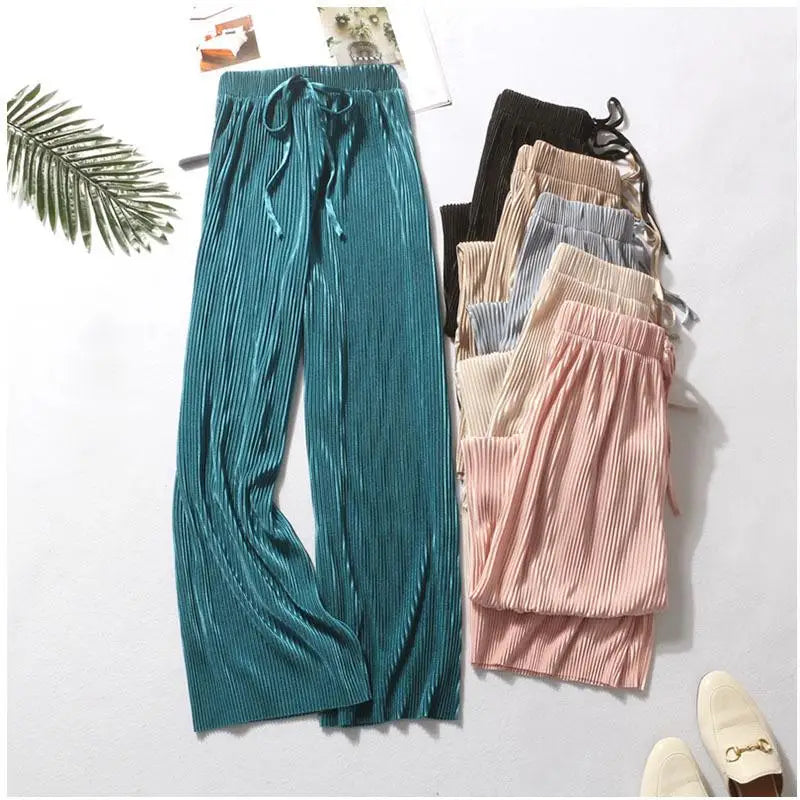 Margaux | Pleated Wide-Leg Trousers