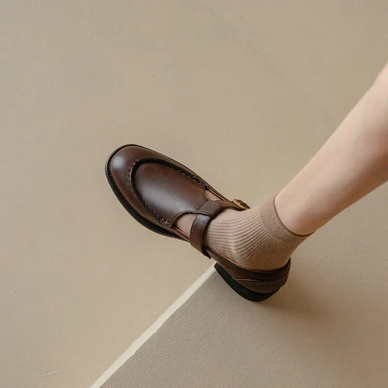 Delia | Women's Retro T-Strap Mary Jane Shoes Round Toe Low Heel