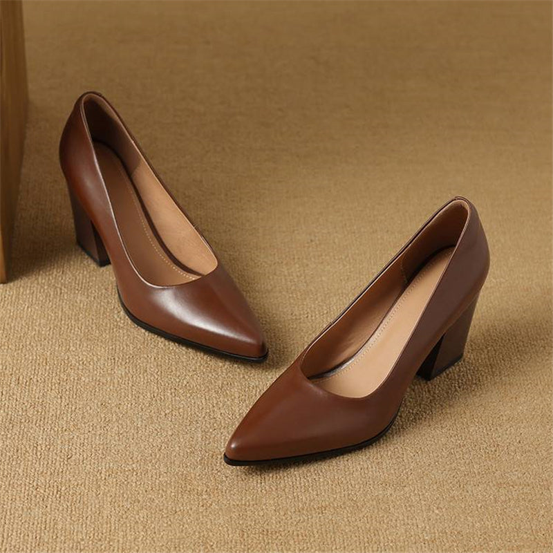 Helena | Block Heel Court Shoes