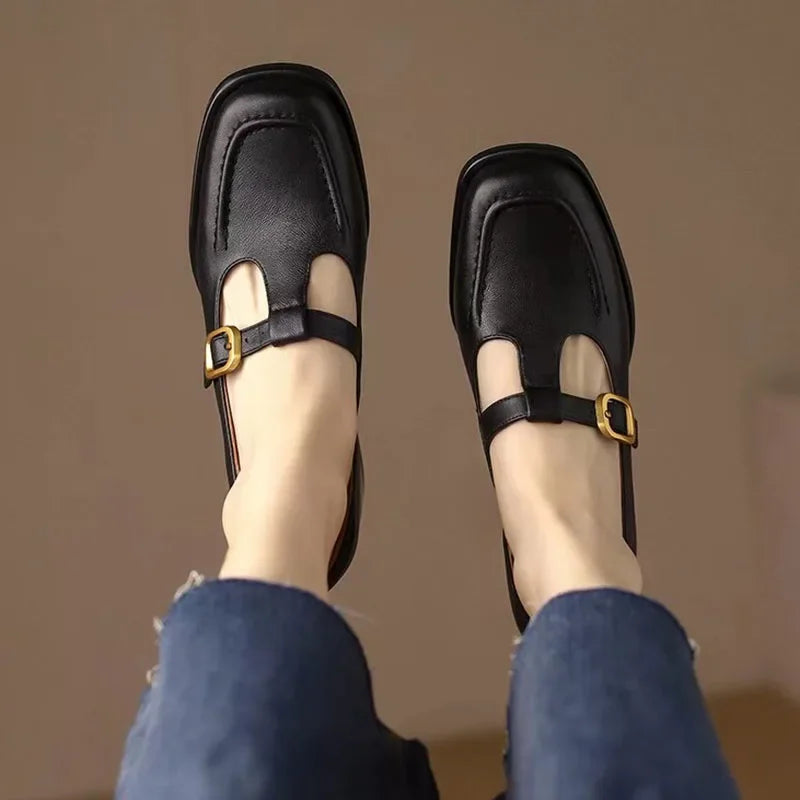 Rosalind | Square-Toe Block Heel Mary Janes
