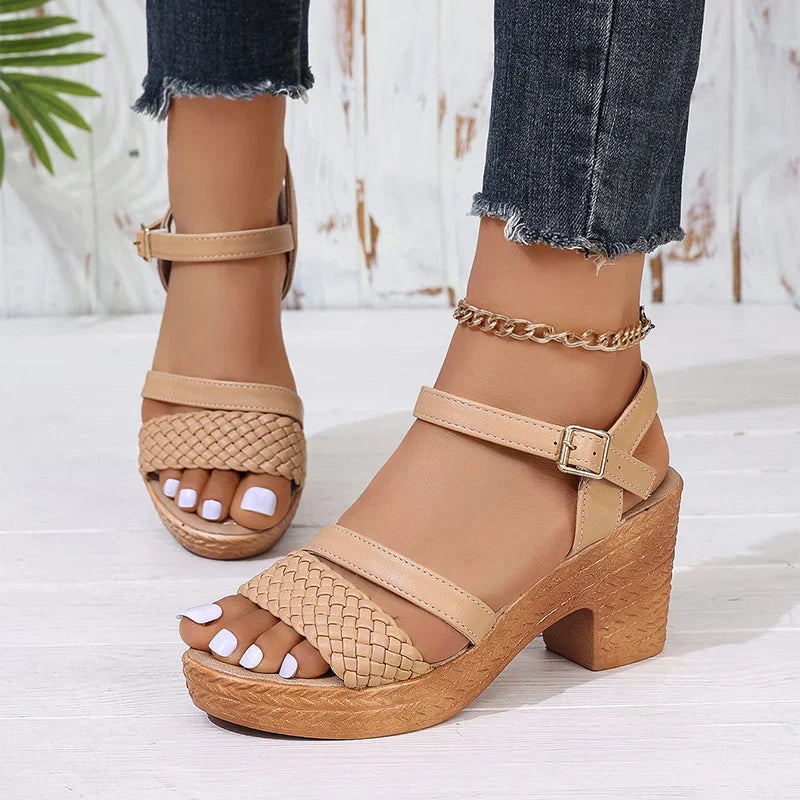 Vivienne | Woven Platform Sandals