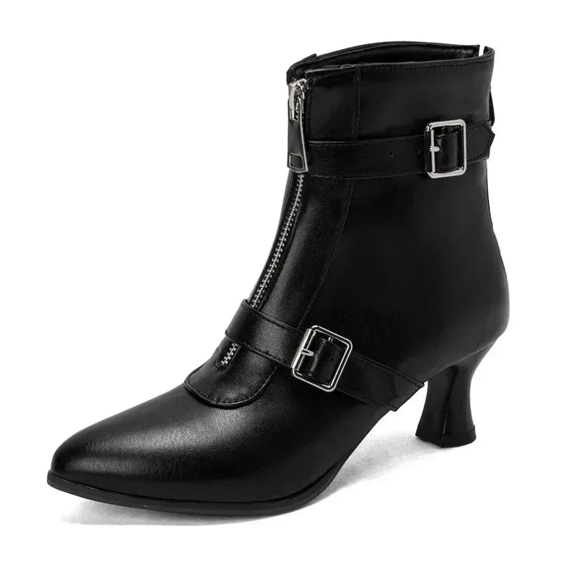Diane | Double-Buckle Heeled Boots