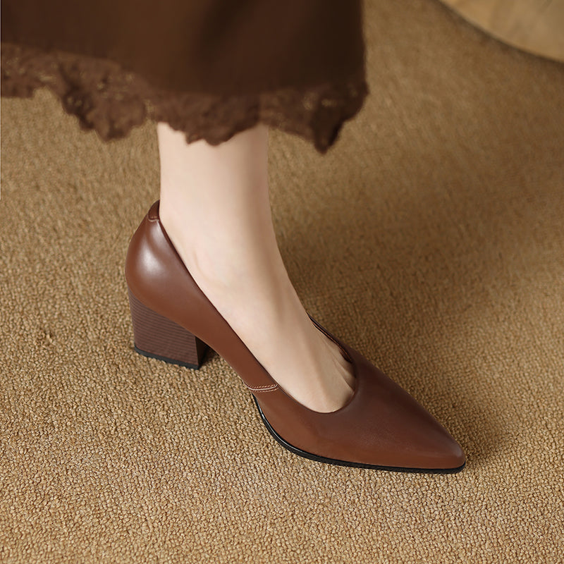 Helena | Block Heel Court Shoes