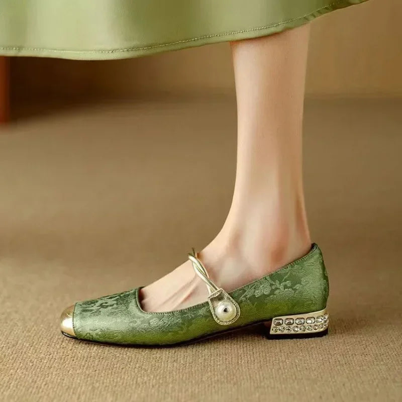 Celeste | Pearl-Strap Mary Jane Shoes
