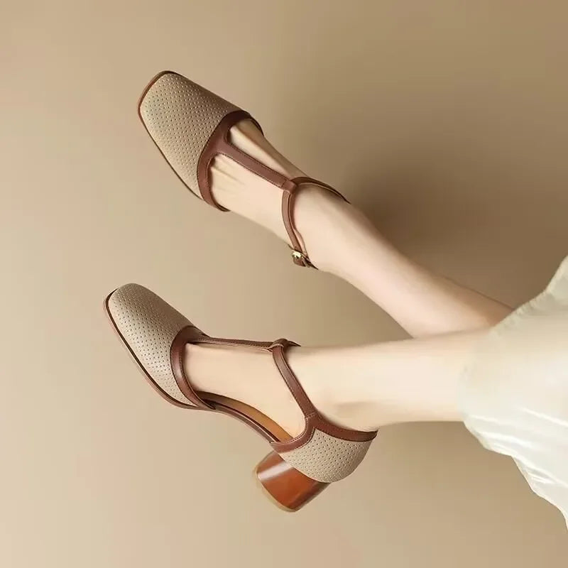 Piper | T-Strap Block Heel Pumps