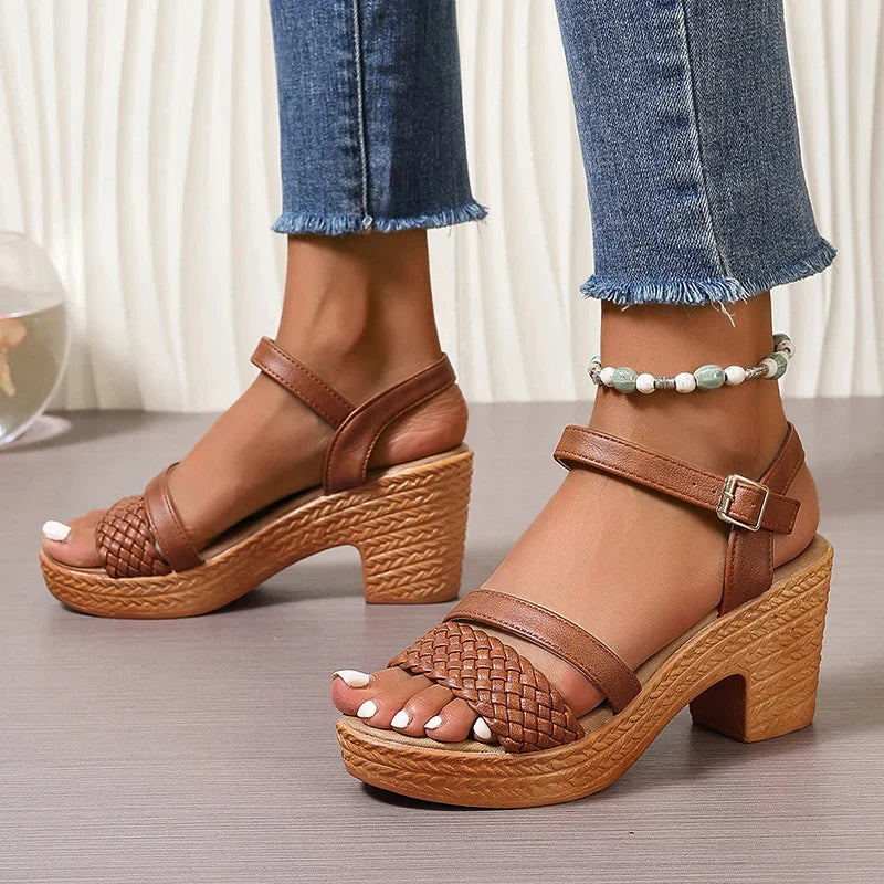 Vivienne | Woven Platform Sandals