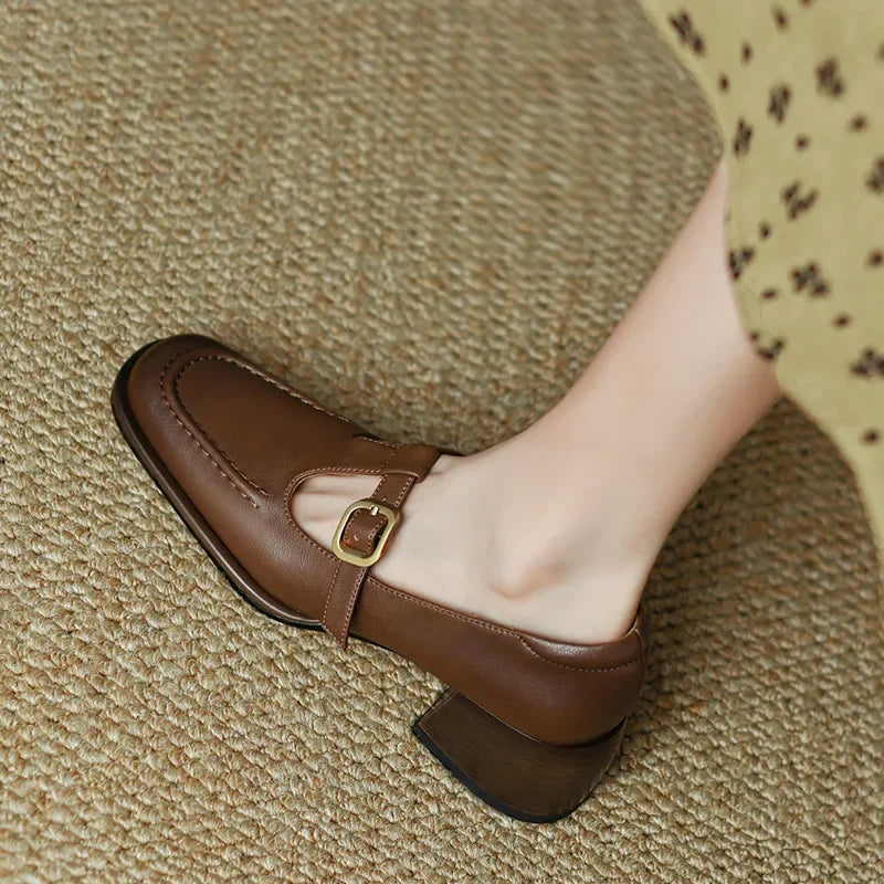 Rosalind | Square-Toe Block Heel Mary Janes