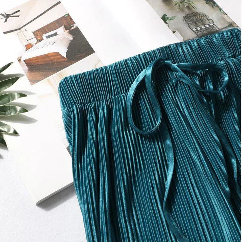 Margaux | Pleated Wide-Leg Trousers