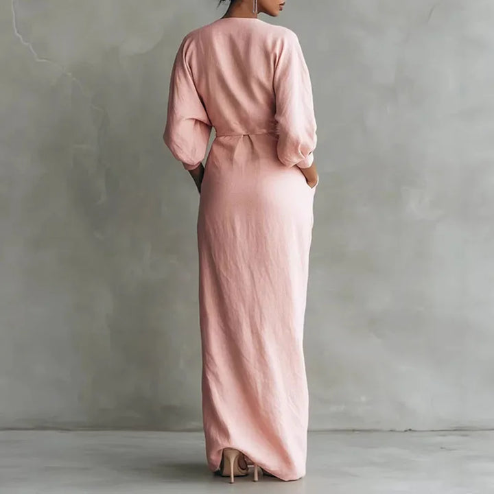Josephine | Wrap Long-Sleeve Maxi Dress