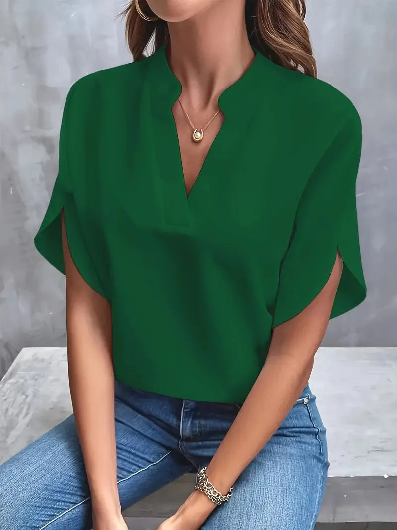 Noreen | V-Neck Flowing Blouse