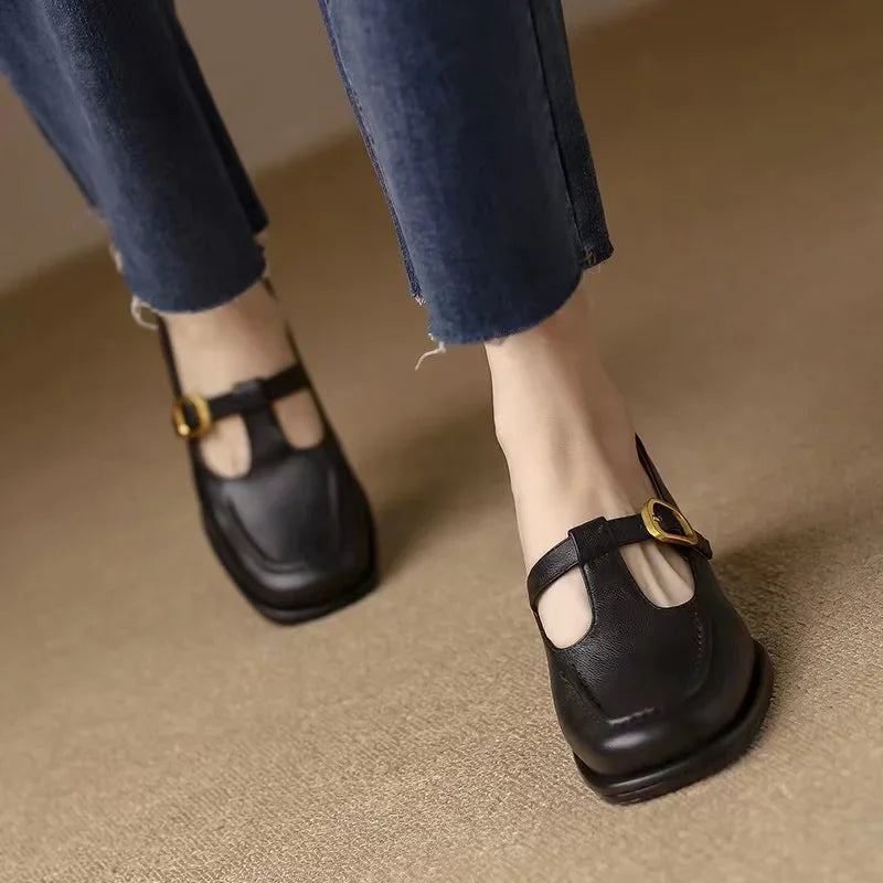 Rosalind | Square-Toe Block Heel Mary Janes