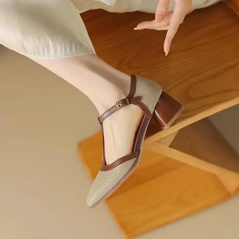 Piper | T-Strap Block Heel Pumps