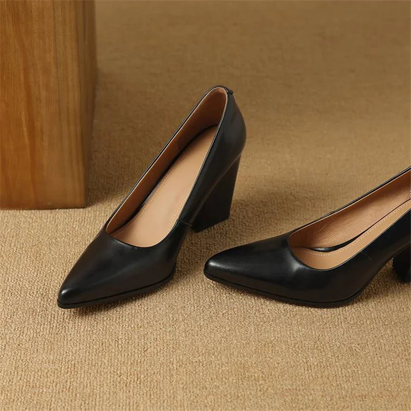 Helena | Block Heel Court Shoes