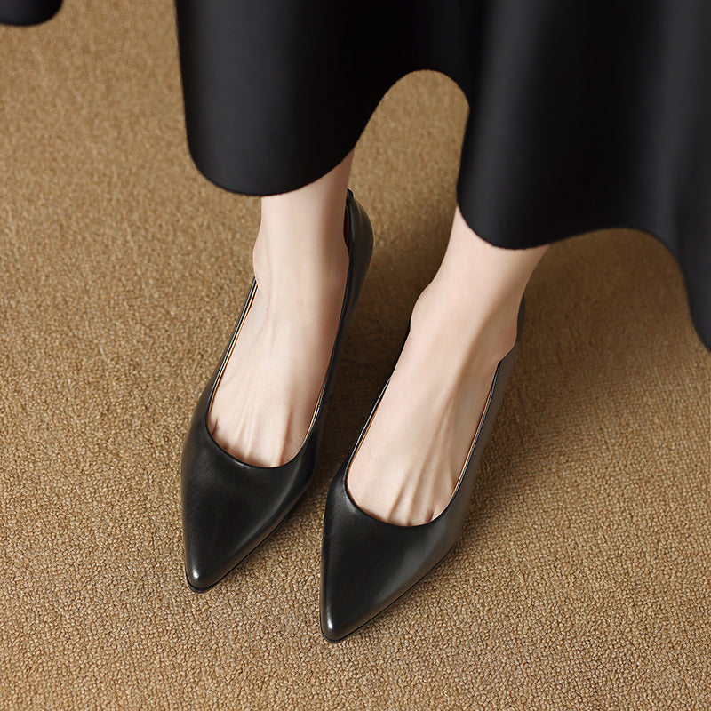 Helena | Block Heel Court Shoes