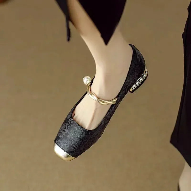 Celeste | Pearl-Strap Mary Jane Shoes
