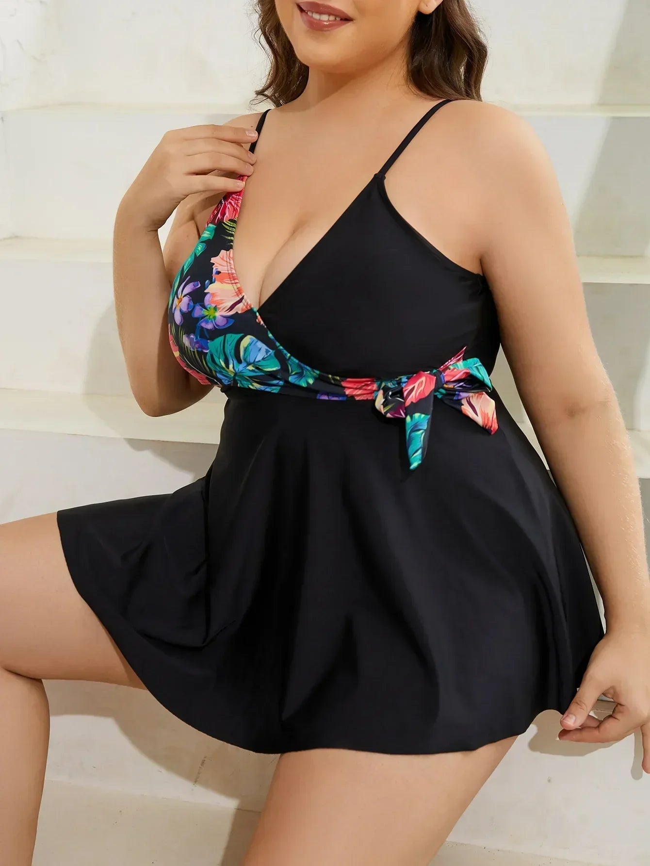 Cordelia | Tropical Swim Dress