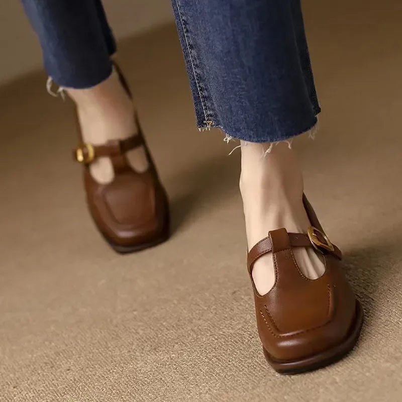 Rosalind | Square-Toe Block Heel Mary Janes