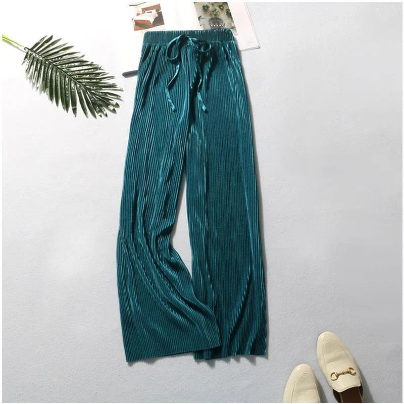 Margaux | Pleated Wide-Leg Trousers