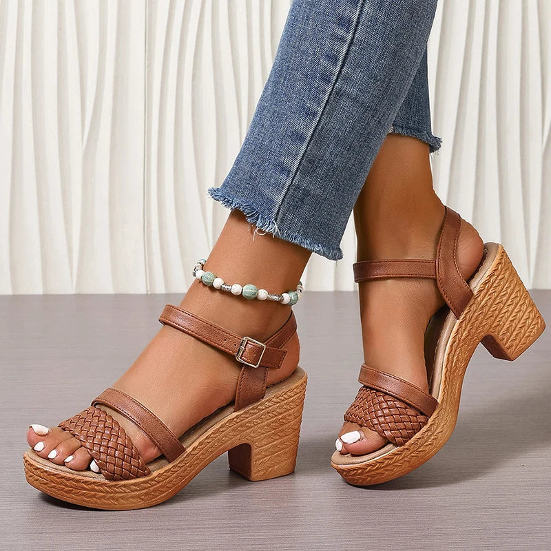 Vivienne | Woven Platform Sandals