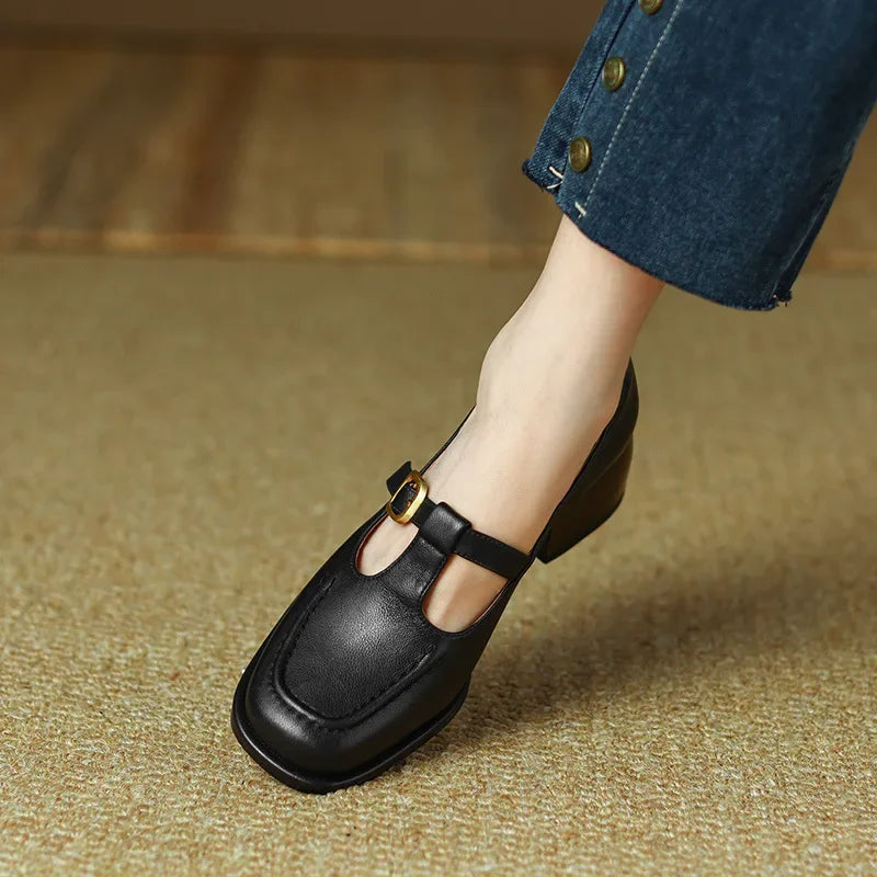 Rosalind | Square-Toe Block Heel Mary Janes