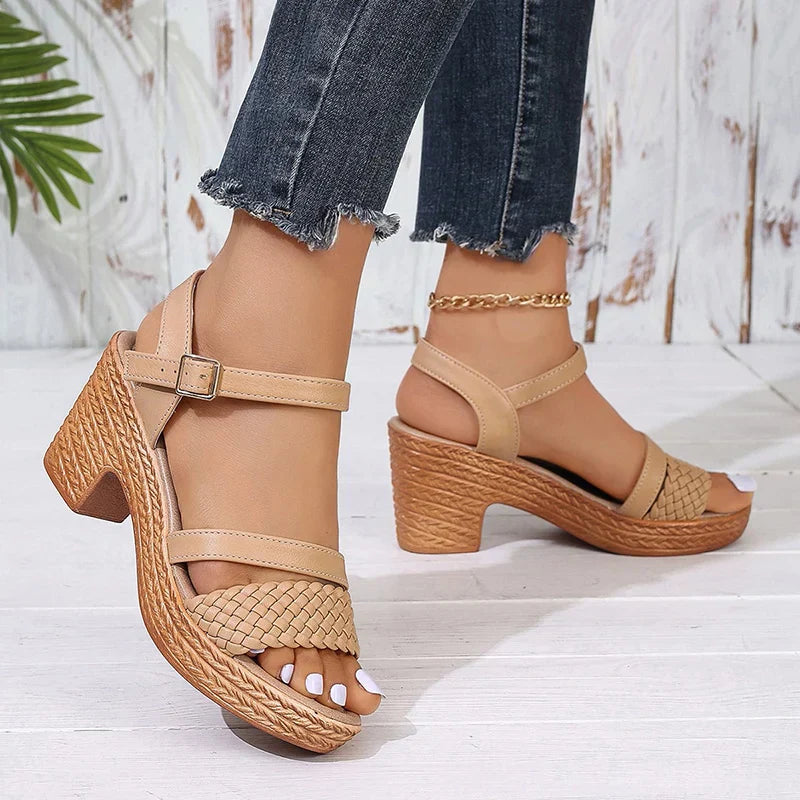Vivienne | Woven Platform Sandals