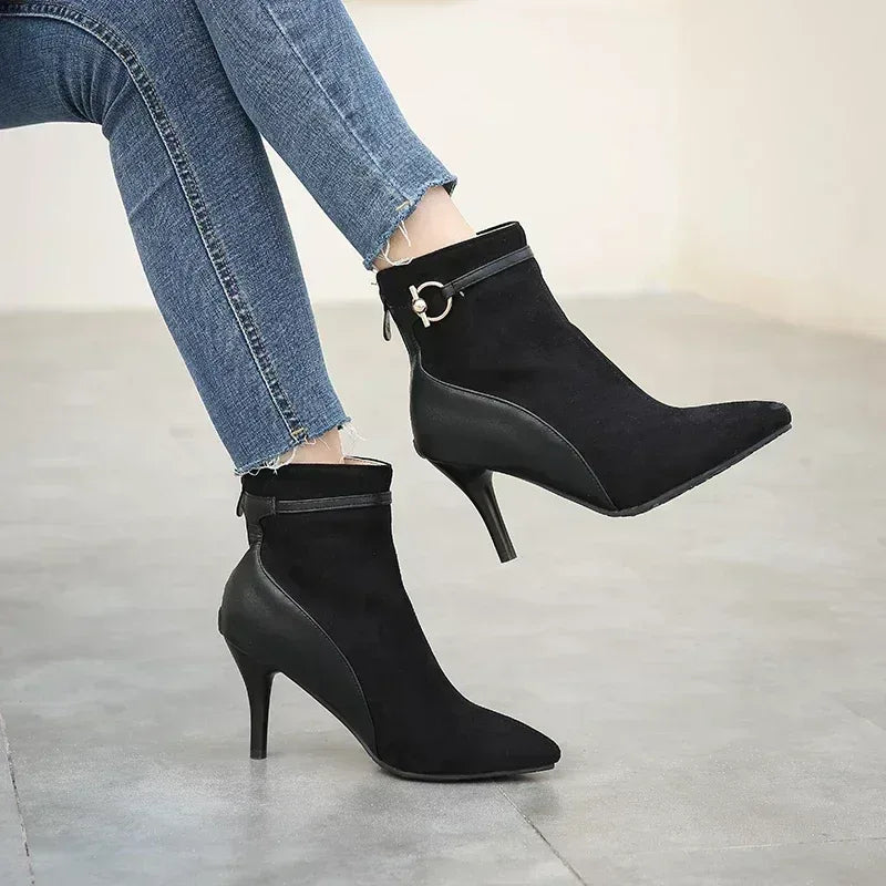 Elspeth | Two-Tone Heeled Boots