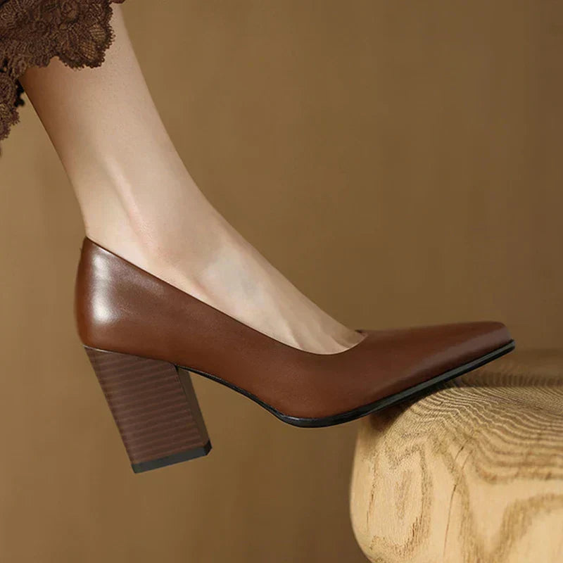 Helena | Block Heel Court Shoes