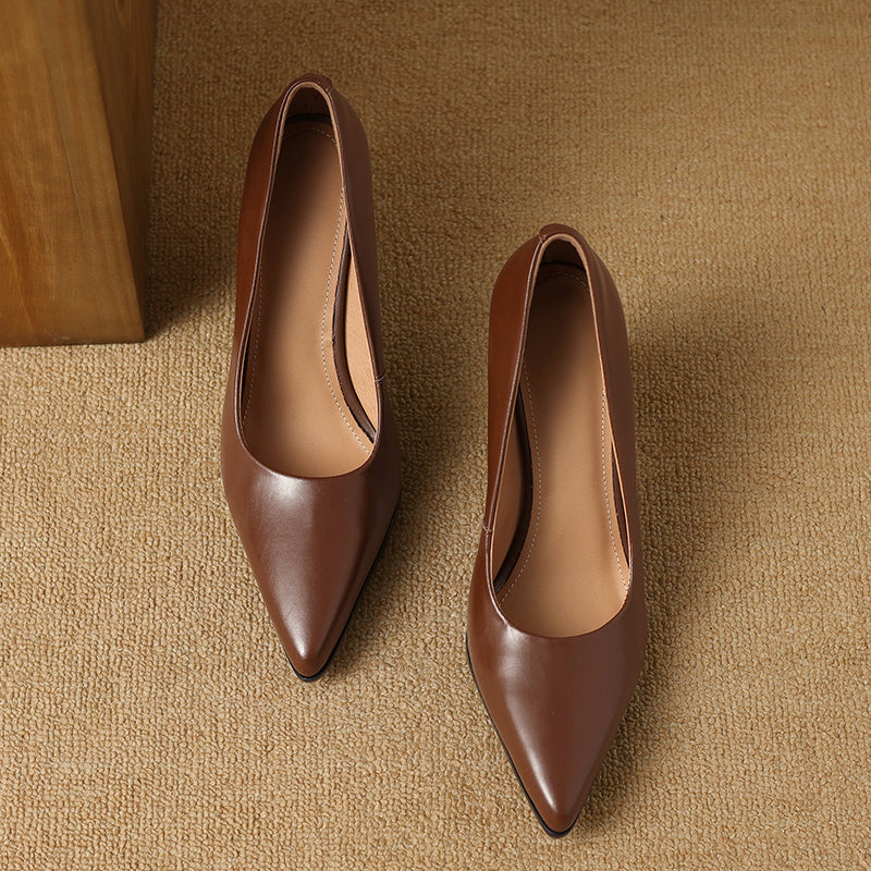 Helena | Block Heel Court Shoes