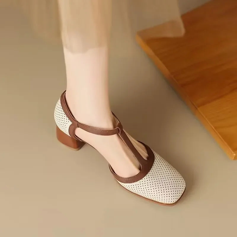 Piper | T-Strap Block Heel Pumps